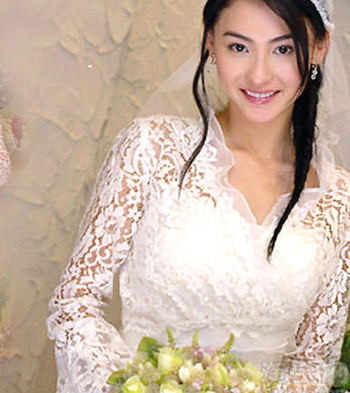 明星婚纱照片欣赏 香港美艳女星张柏芝唯美个性婚纱写真 